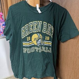 Green Bay Packers Canvas Green and Gold Football Tee
